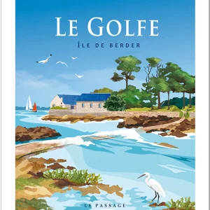 Le passage de l’île de Berder (Affiche Larmor-Baden)